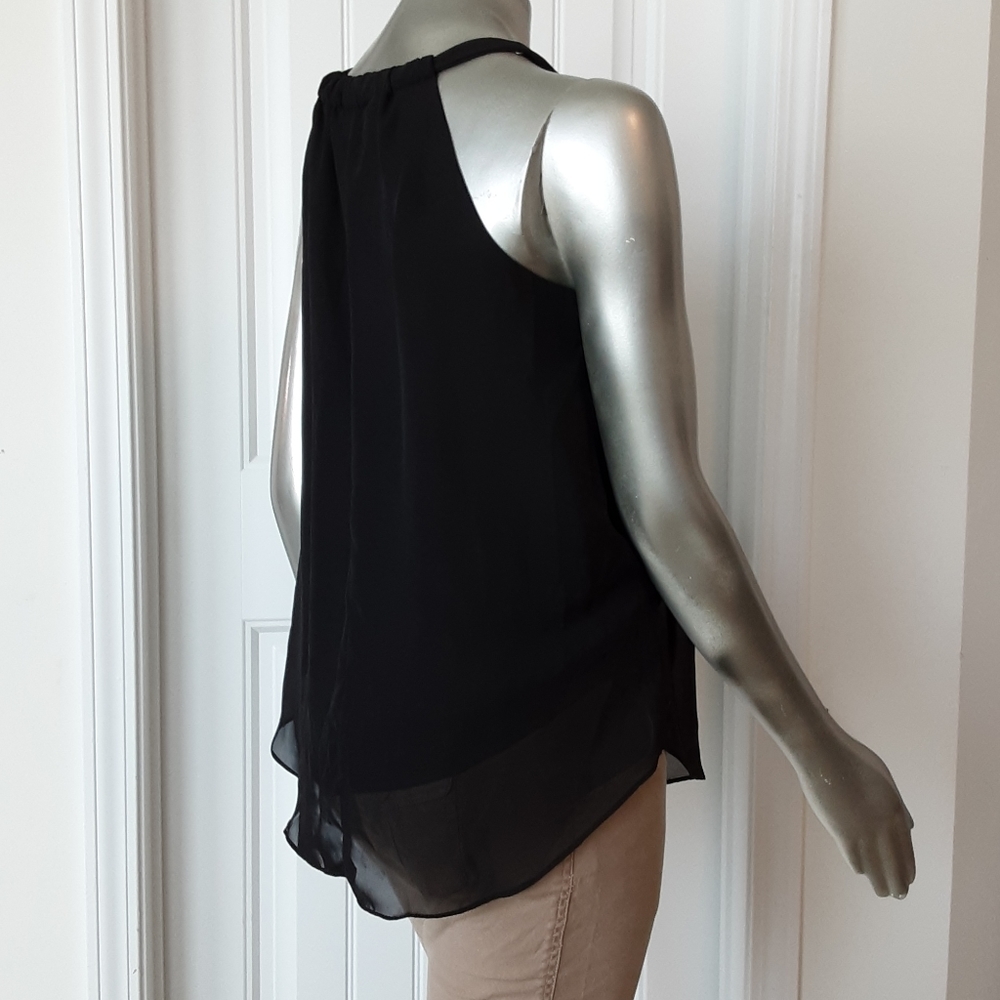 🪻BOGO🪻 New Directions Layered‎ Chiffon Top Sz Small Flowy & Feminine - Picture 5 of 9